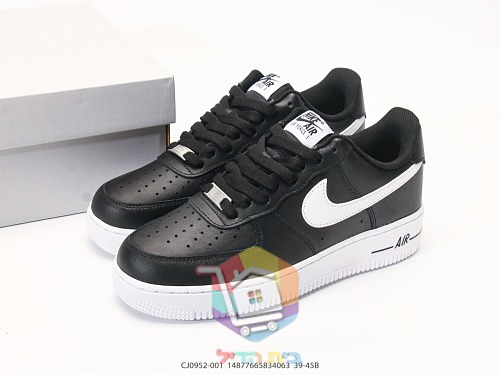 נעלי Nike Air Force 1 Low שחור ולבן או לבן וכחול כהה, תמונה 3