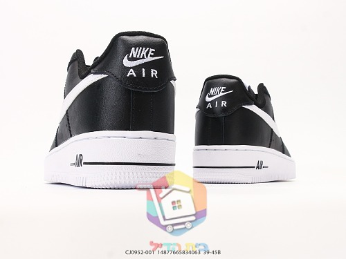 נעלי Nike Air Force 1 Low שחור ולבן או לבן וכחול כהה, תמונה 6