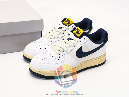 נעלי Nike Air Force 1 Low שחור ולבן או לבן וכחול כהה, תמונה 12