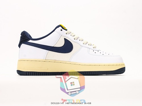 נעלי Nike Air Force 1 Low שחור ולבן או לבן וכחול כהה, תמונה 19