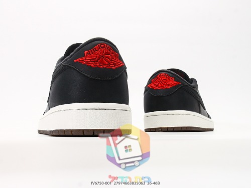 נעלי Air Jordan 1 Low שחור בהדפס או סגול, שחור ולבן, תמונה 5