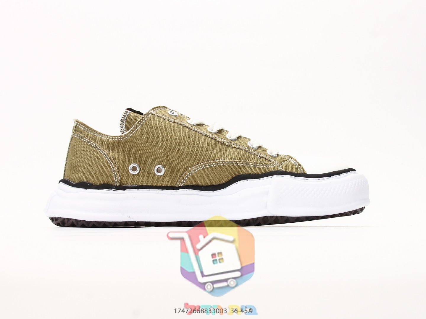 Maison Mihara Yasuhiro Peterson Sneaker, Khaki oder Rot