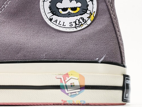 נעלי Converse Chuck 70 גבוהות אפור עם רקמת דמות, תמונה 3