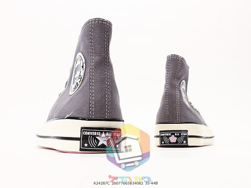 נעלי Converse Chuck 70 גבוהות אפור עם רקמת דמות, תמונה 4