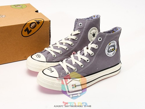 נעלי Converse Chuck 70 גבוהות אפור עם רקמת דמות, תמונה 10