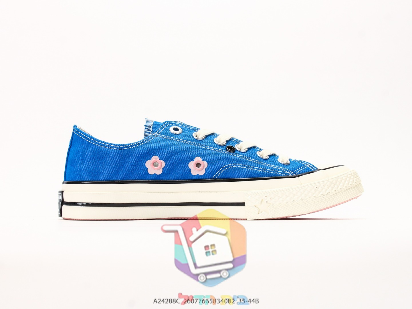 Низкие кеды Converse Chuck 70, синие с вышитым персонажем
