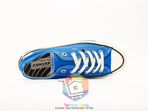 נעלי Converse Chuck 70 נמוכות כחול עם רקמת דמות, תמונה 2