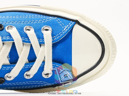 נעלי Converse Chuck 70 נמוכות כחול עם רקמת דמות, תמונה 3