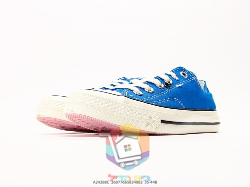 נעלי Converse Chuck 70 נמוכות כחול עם רקמת דמות, תמונה 6