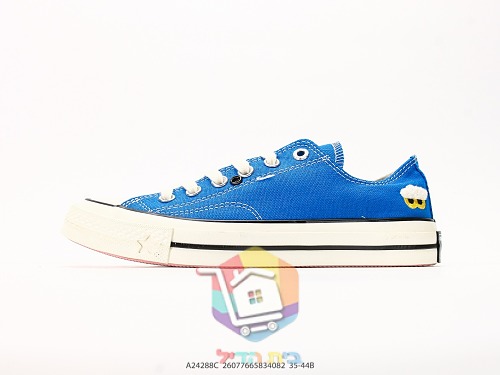 נעלי Converse Chuck 70 נמוכות כחול עם רקמת דמות, תמונה 8