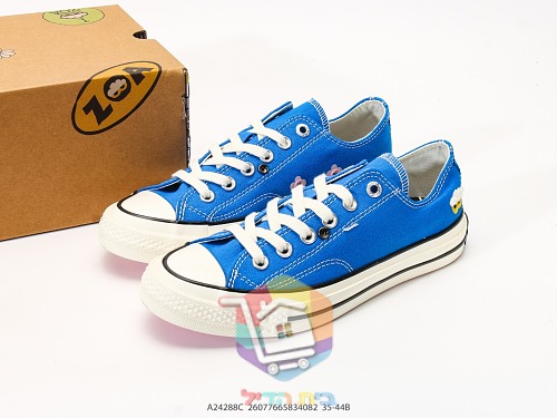נעלי Converse Chuck 70 נמוכות כחול עם רקמת דמות, תמונה 10