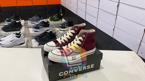 נעלי Converse Chuck Taylor Throwback שחור או בורדו, נמוכות או גבוהות, תמונה 29