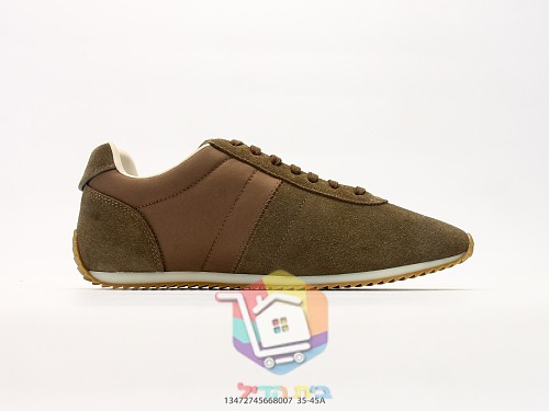 Retro-Sneaker aus Wildleder ohne Logo, mit Gummisohle 19