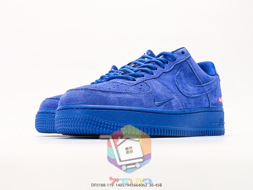 Nike Air Force 1 x Supreme aus blauem Wildleder 5