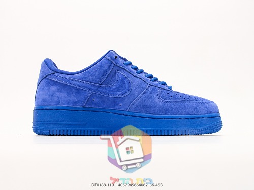 Nike Air Force 1 x Supreme aus blauem Wildleder