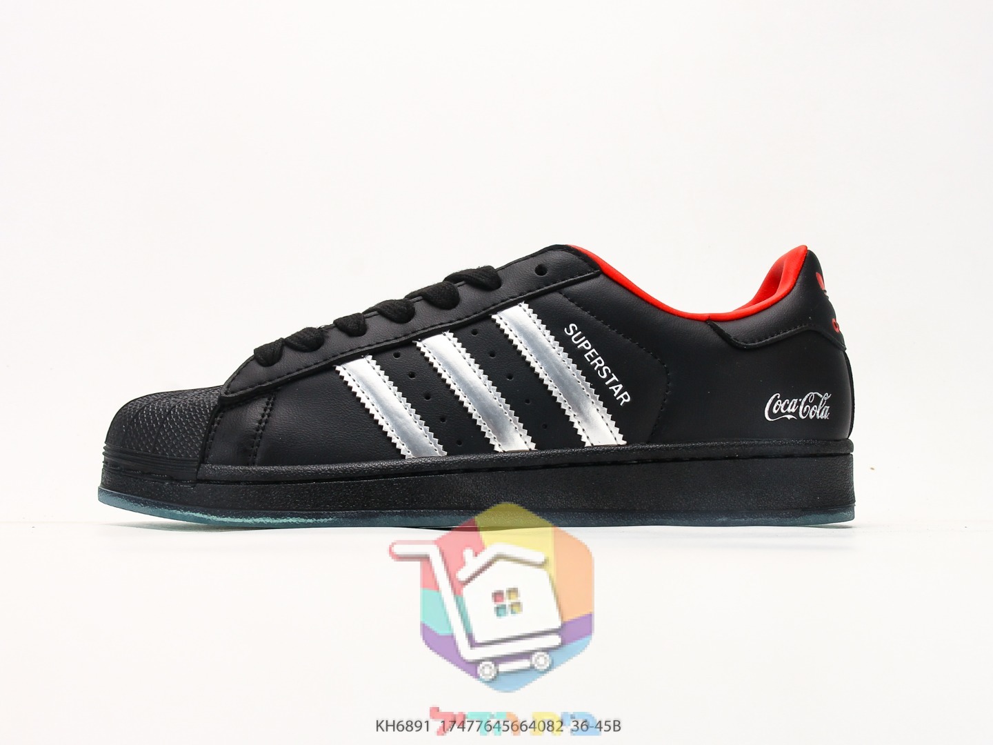 adidas Superstar Sneaker in Schwarz mit Coca-Cola-Logo