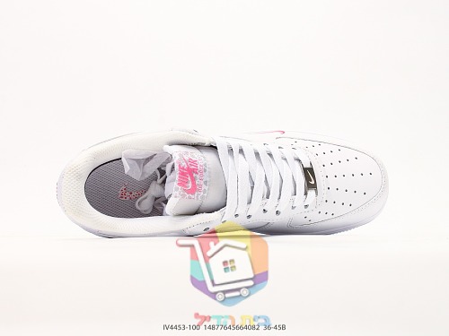 Nike Air Force 1 Sneaker in Weiß mit gelben Blüten 34