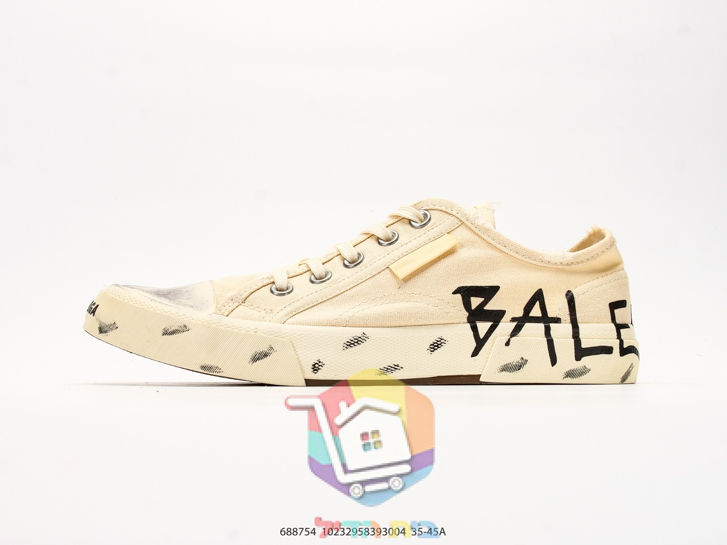 נעלי Balenciaga Paris Low Top עם גרפיטי בשני גוונים