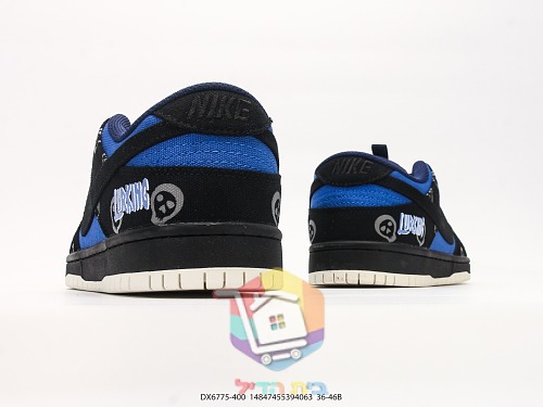 נעלי סקייט Nike SB Dunk Low שחור, כחול רויאל 3