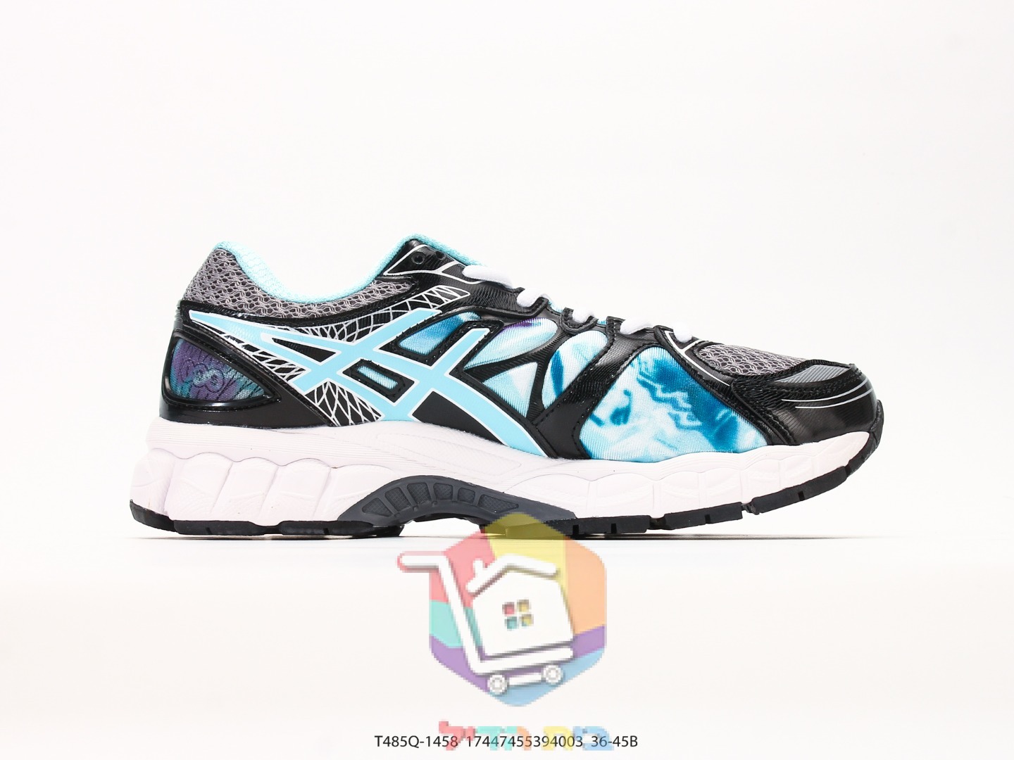 נעלי ריצה ASICS Gel-Nimbus 16 שחור, תכלת