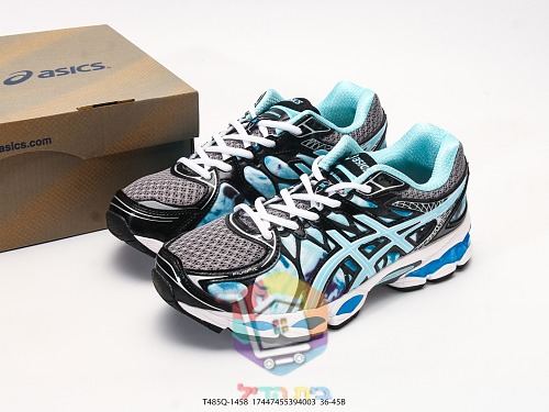 נעלי ריצה ASICS Gel-Nimbus 16 שחור, תכלת 10