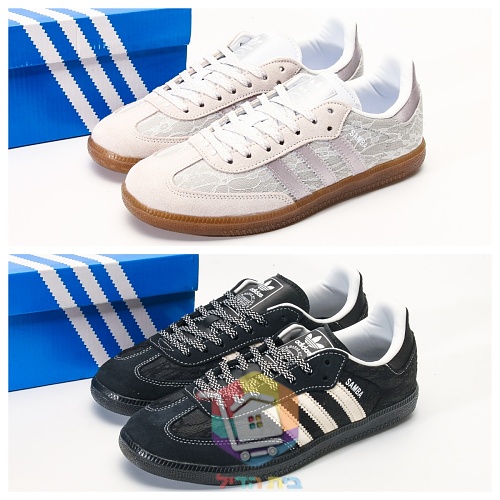 נעלי adidas Samba OG בד תחרה שחור, שמנת 21