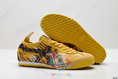 נעלי Onitsuka Tiger Mexico 66 צהוב עם הדפס גרפי 1