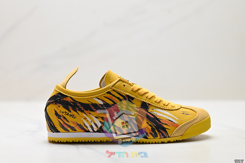 נעלי Onitsuka Tiger Mexico 66 צהוב עם הדפס גרפי 2