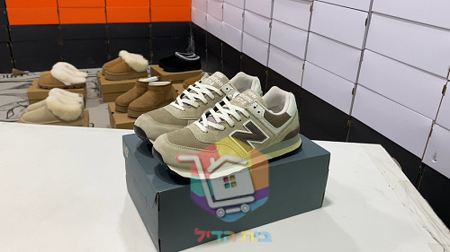 נעלי New Balance 574 בז', כחול כהה, אפור 1