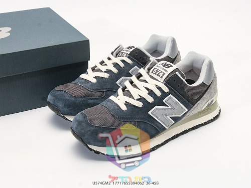 נעלי New Balance 574 בז', כחול כהה, אפור 12