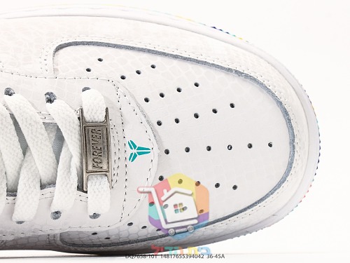 נעלי Nike Air Force 1 Low Kobe Bryant לבן עם סוליה צבעונית 2