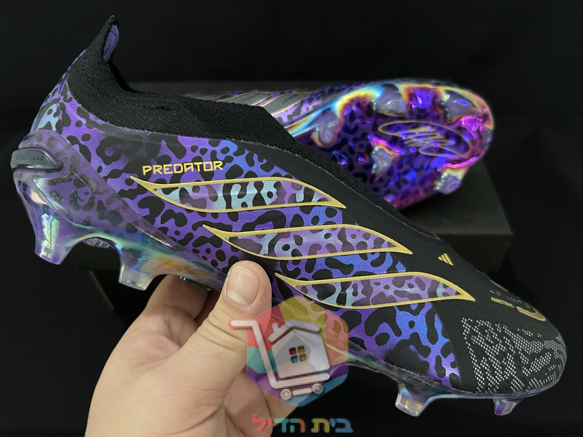 Scarpe da calcio adidas Predator Elite FT Kaká, nero e viola