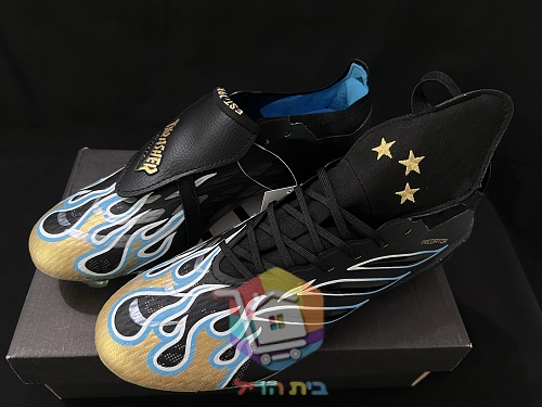 נעלי כדורגל adidas Predator x Thrasher, שחור עם להבות 5