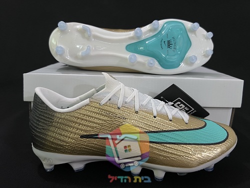 נעלי כדורגל Nike Mercurial Kylian Mbappé, זהב וטורקיז 5