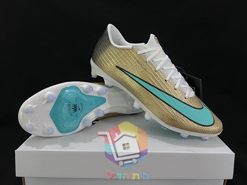 נעלי כדורגל Nike Mercurial Kylian Mbappé, זהב וטורקיז 8