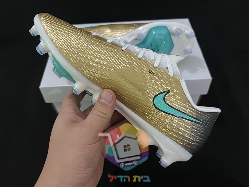 נעלי כדורגל Nike Mercurial Kylian Mbappé, זהב וטורקיז 9