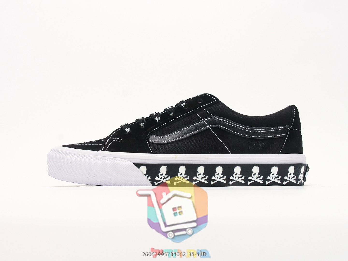 Sneakers Vans Sk8-Low, nero con stampa teschi