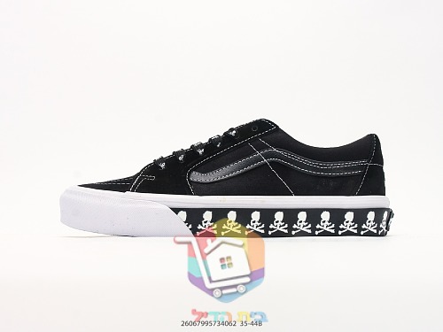 Sneakers Vans Sk8-Low, nero con stampa teschi 8