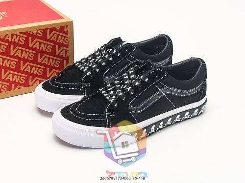 Sneakers Vans Sk8-Low, nero con stampa teschi 9