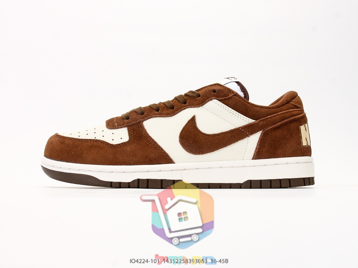 Sneakers Nike Big Nike Low, marrone e crema