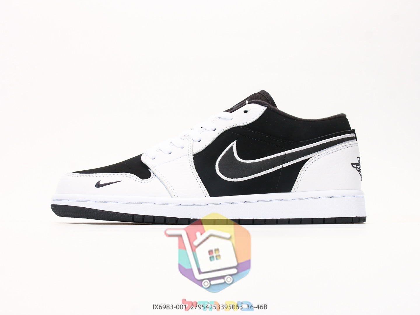 Sneakers Air Jordan 1 Low SE, nero e bianco