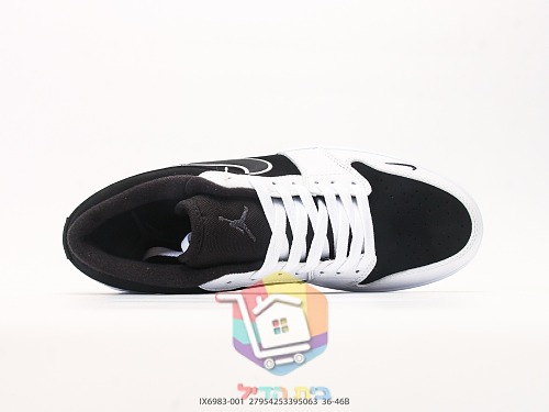 Sneakers Air Jordan 1 Low SE, nero e bianco 7