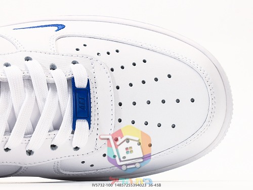 Sneakers Nike Air Force 1 '07, grigio o bianco e blu 12