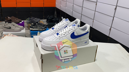 Sneakers Nike Air Force 1 '07, grigio o bianco e blu 20