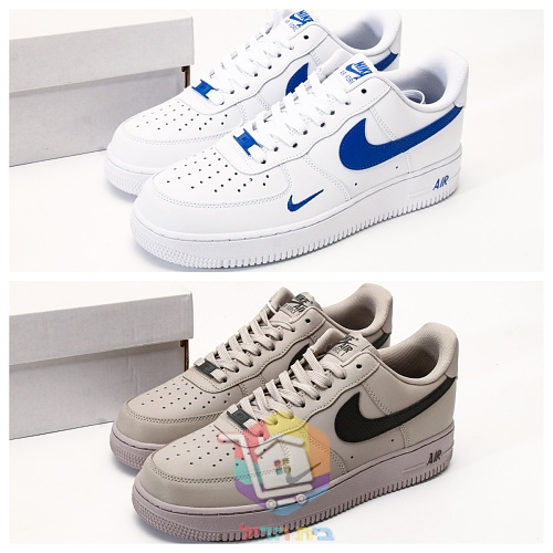 Sneakers Nike Air Force 1 '07, grigio o bianco e blu 21