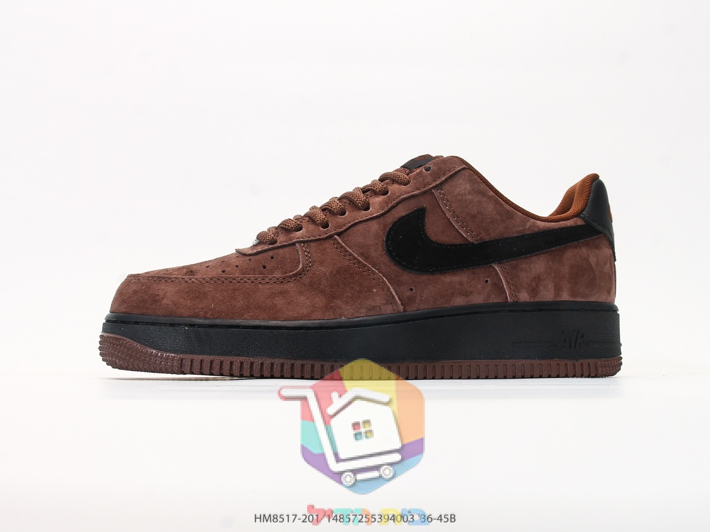 Sneakers Nike SB Air Force 1 Low, camoscio marrone e nero