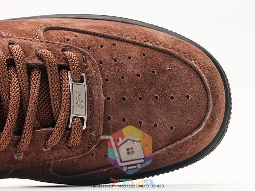 Sneakers Nike SB Air Force 1 Low, camoscio marrone e nero 2