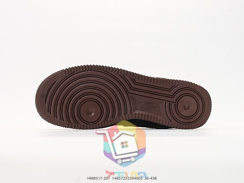 Sneakers Nike SB Air Force 1 Low, camoscio marrone e nero 6