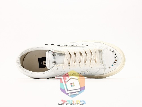 נעלי Vans Old Skool 36 עם ניטים מבריקים, לבן, חום, שחור 7