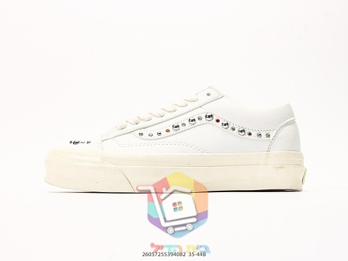 נעלי Vans Old Skool 36 עם ניטים מבריקים, לבן, חום, שחור 9